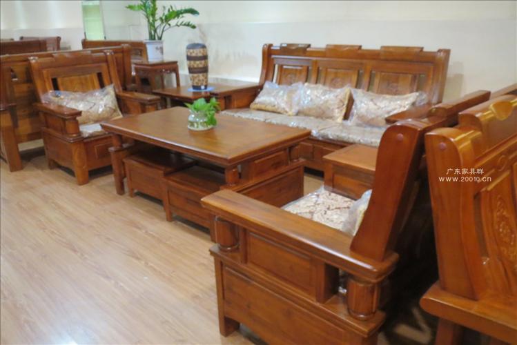 中式古典厂家生产香樟木家具纯实木沙发组合206 客厅全沙发七件套